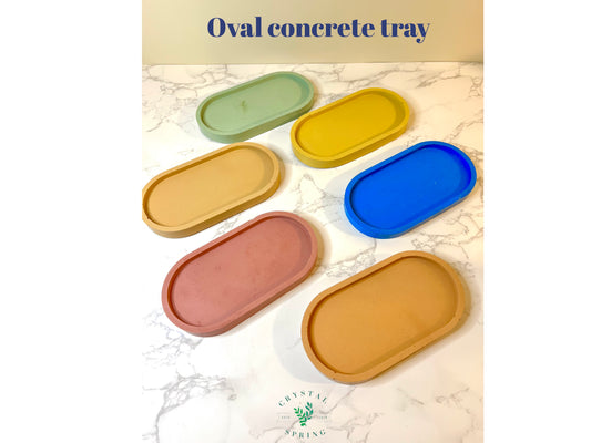 Oval Concrete Tray